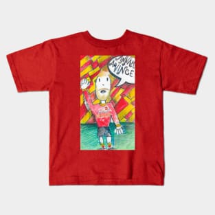 yellow and red footballer Kids T-Shirt